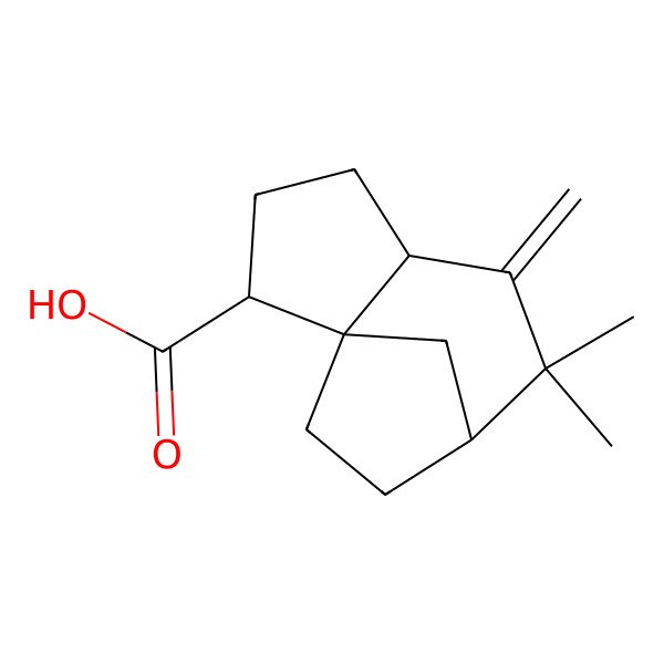 2D Structure of 7,7-Dimethyl-8-methylideneoctahydro-1h-3a,6-methanoazulene-3-carboxylic acid