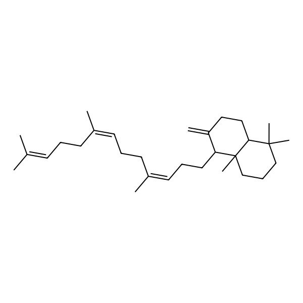 2D Structure of 4,4,8a-trimethyl-7-methylidene-8-(4,8,12-trimethyltrideca-3,7,11-trienyl)-2,3,4a,5,6,8-hexahydro-1H-naphthalene