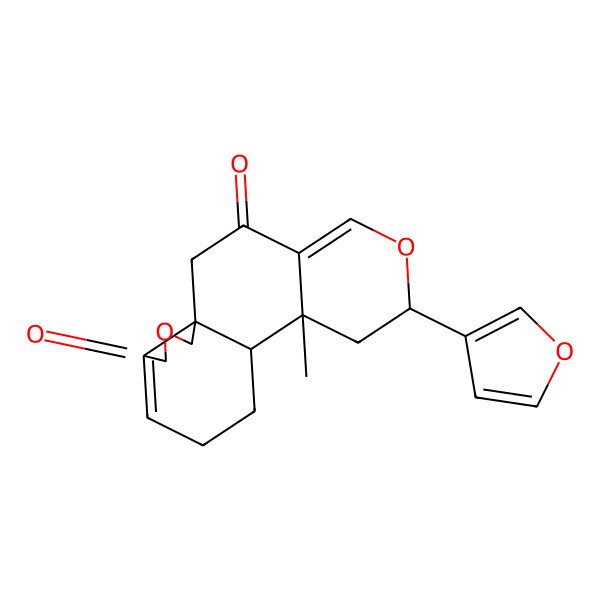 2D Structure of (1S,7R,9R,10R)-7-(furan-3-yl)-9-methyl-6,16-dioxatetracyclo[8.7.0.01,14.04,9]heptadeca-4,13-diene-3,15-dione