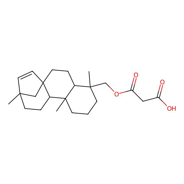 2D Structure of 3-oxo-3-[[(1R,4S,5S,9S,10R,13S)-5,9,13-trimethyl-5-tetracyclo[11.2.1.01,10.04,9]hexadec-14-enyl]methoxy]propanoic acid