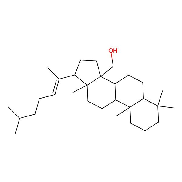 2D Structure of [(5S,8R,9S,10R,13R,14R,17R)-4,4,10,13-tetramethyl-17-[(Z)-6-methylhept-2-en-2-yl]-2,3,5,6,7,8,9,11,12,15,16,17-dodecahydro-1H-cyclopenta[a]phenanthren-14-yl]methanol