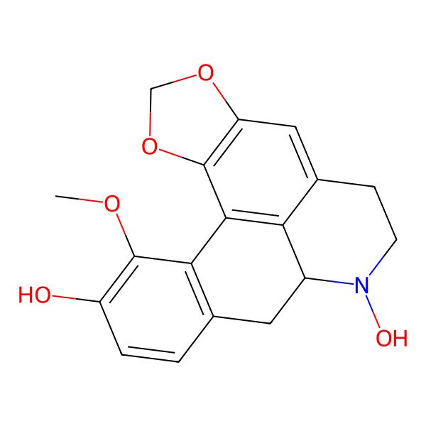 2D Structure of (12S)-11-hydroxy-18-methoxy-3,5-dioxa-11-azapentacyclo[10.7.1.02,6.08,20.014,19]icosa-1(20),2(6),7,14(19),15,17-hexaen-17-ol