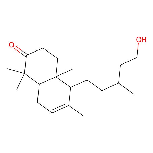 2D Structure of (4aS,5S,8aR)-5-[(3R)-5-hydroxy-3-methylpentyl]-1,1,4a,6-tetramethyl-4,5,8,8a-tetrahydro-3H-naphthalen-2-one