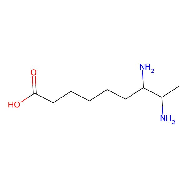 2D Structure of 7,8-Diaminononanoic acid