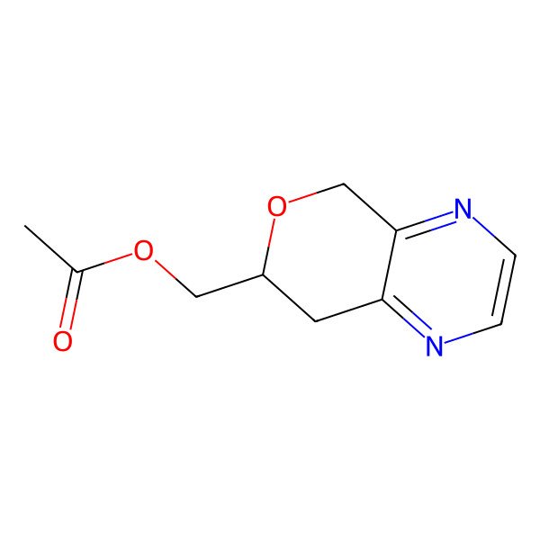 2D Structure of 7,8-dihydro-5H-pyrano[3,4-b]pyrazin-7-ylmethyl acetate
