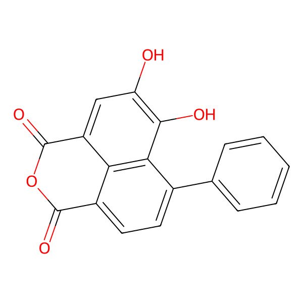 2D Structure of 7,8-Dihydroxy-10-phenyl-3-oxatricyclo[7.3.1.05,13]trideca-1(13),5,7,9,11-pentaene-2,4-dione