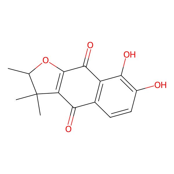 2D Structure of 7,8-dihydroxy-2,3,3-trimethyl-2H-benzo[f][1]benzofuran-4,9-dione