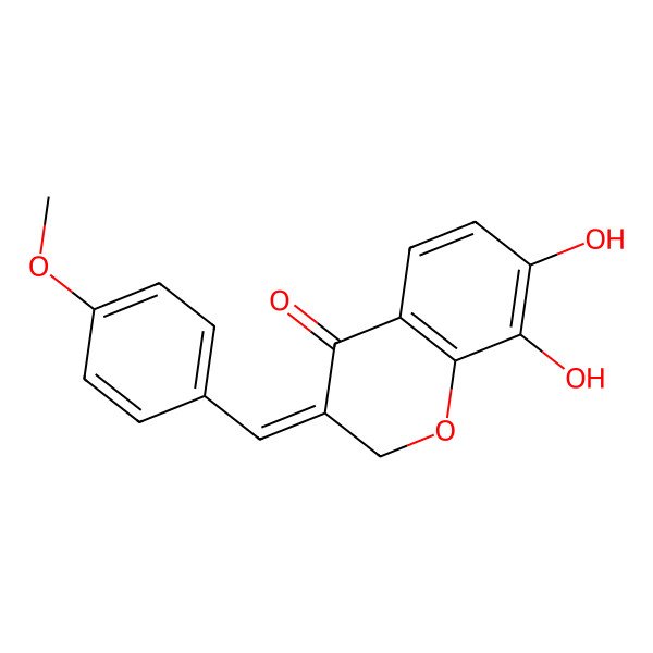 2D Structure of 7,8-Dihydroxy-3-[(4-methoxyphenyl)methylidene]chromen-4-one
