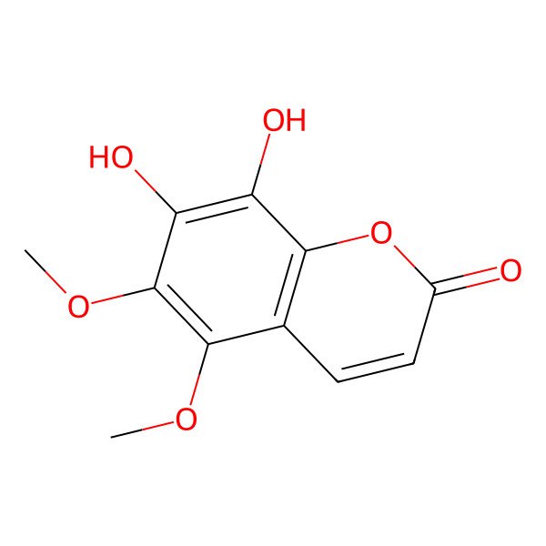 2D Structure of 7,8-Dihydroxy-5,6-dimethoxychromen-2-one 2D Structure of 7,8-Dihydroxy-5,6-dimethoxychromen-2-one