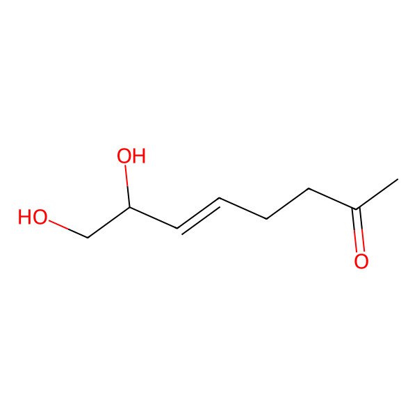 2D Structure of 7,8-Dihydroxyoct-5-en-2-one
