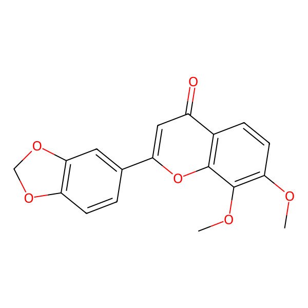 2D Structure of 7,8-Dimethoxy-3',4'-methylenedioxyflavone