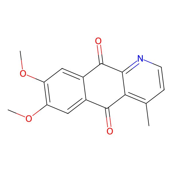 2D Structure of 7,8-Dimethoxy-4-methylbenzo[g]quinoline-5,10-dione