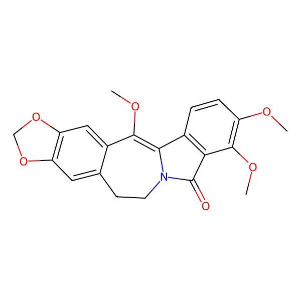 2D Structure of 2,7,8-Trimethoxy-17,19-dioxa-11-azapentacyclo[12.7.0.03,11.04,9.016,20]henicosa-1(21),2,4(9),5,7,14,16(20)-heptaen-10-one