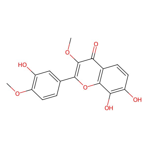 2D Structure of 7,8,3'-Trihydroxy-3,4'-dimethoxyflavone