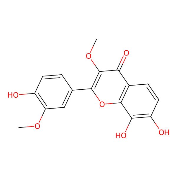 2D Structure of 7,8,4'-Trihydroxy-3,3'-dimethoxyflavone