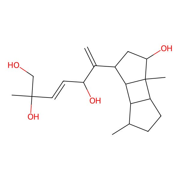 2D Structure of (3E)-6-[(2R,6R,10R)-5-hydroxy-6,10-dimethyl-3-tricyclo[5.3.0.02,6]decanyl]-2-methylhepta-3,6-diene-1,2,5-triol