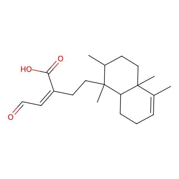 2D Structure of (Z)-2-[2-[(1S,2R,4aR,8aR)-1,2,4a,5-tetramethyl-2,3,4,7,8,8a-hexahydronaphthalen-1-yl]ethyl]-4-oxobut-2-enoic acid