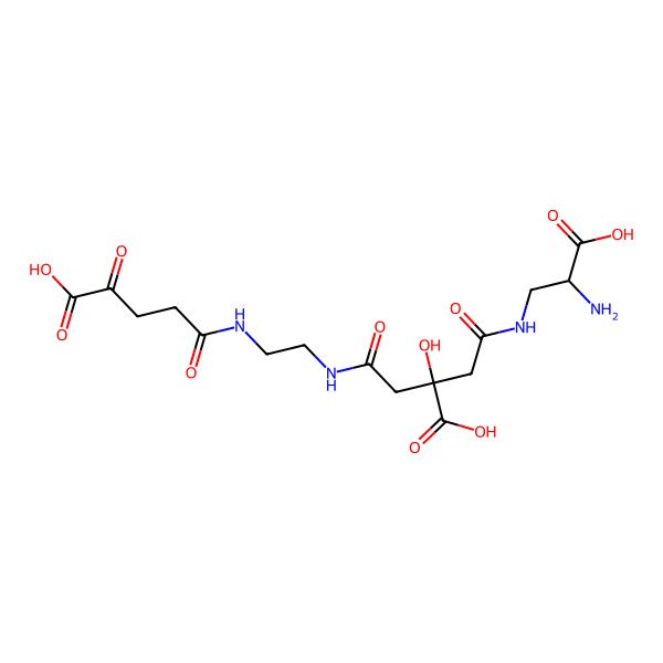 2D Structure of 5-((2-(5-((2-Amino-2-carboxyethyl)amino)-3-carboxy-3-hydroxy-5-oxopentanamido)ethyl)amino)-2,5-dioxopentanoic acid