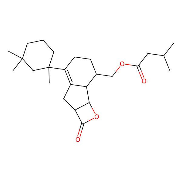 2D Structure of [2-oxo-4-(1,3,3-trimethylcyclohexyl)-3,5,6,7,7a,7b-hexahydro-2aH-indeno[1,2-b]oxet-7-yl]methyl 3-methylbutanoate