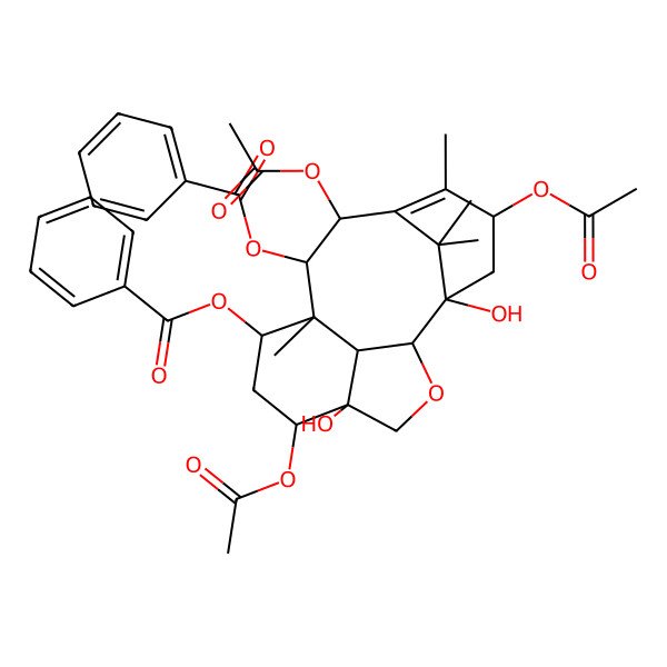 2D Structure of [(1S,2S,4S,7R,8R,9S,10S,12S,13S,16R)-4,7,12-triacetyloxy-8-benzoyloxy-2,13-dihydroxy-5,9,17,17-tetramethyl-15-oxatetracyclo[7.6.1.12,6.013,16]heptadec-5-en-10-yl] benzoate