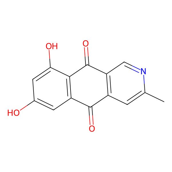 2D Structure of 7,9-Dihydroxy-3-methylbenzo[g]isoquinoline-5,10-dione