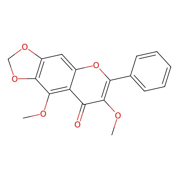 2D Structure of 7,9-Dimethoxy-6-phenyl-[1,3]dioxolo[4,5-g]chromen-8-one