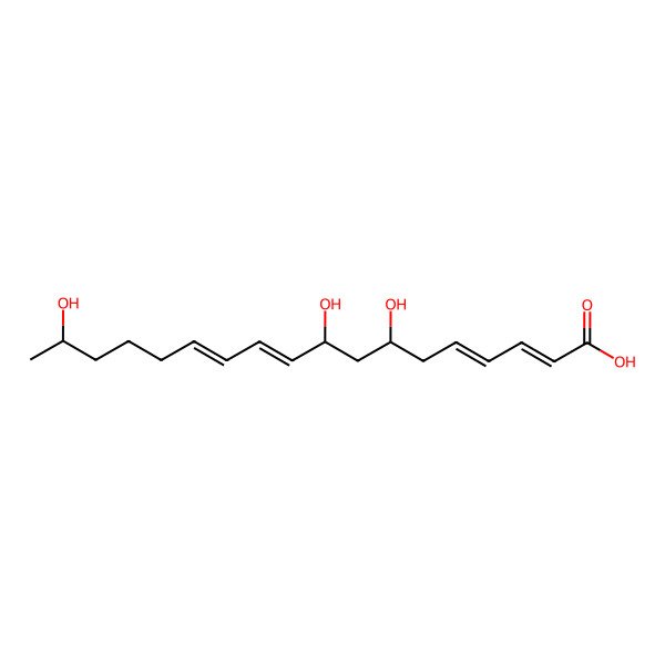 2D Structure of 7,9,17-Trihydroxyoctadeca-2,4,10,12-tetraenoic acid