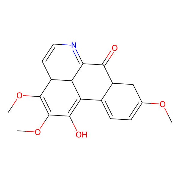 2D Structure of 16-Hydroxy-5,14,15-trimethoxy-10-azatetracyclo[7.7.1.02,7.013,17]heptadeca-1(16),2,4,9,11,14-hexaen-8-one