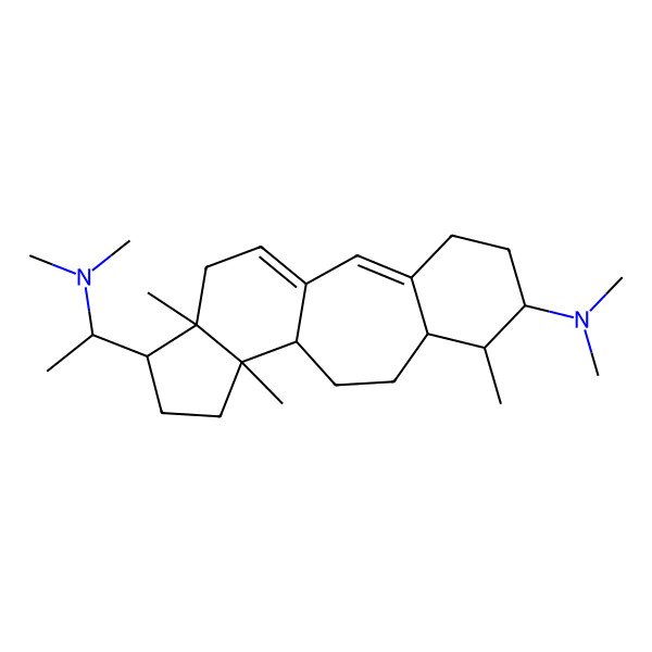 2D Structure of (6S,7R,8S,11R,12S,15S,16R)-15-[(1S)-1-(dimethylamino)ethyl]-N,N,7,12,16-pentamethyltetracyclo[9.7.0.03,8.012,16]octadeca-1(18),2-dien-6-amine
