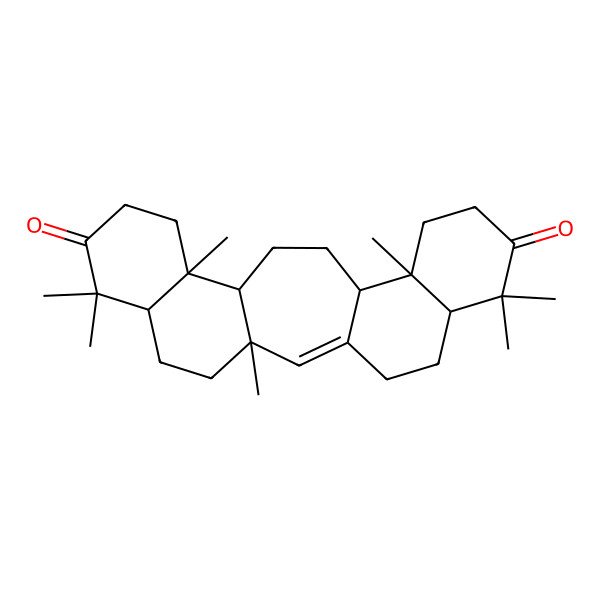 2D Structure of (3S,6R,11R,12S,15S,16R,21R)-3,7,7,11,16,20,20-heptamethylpentacyclo[13.8.0.03,12.06,11.016,21]tricos-1-ene-8,19-dione