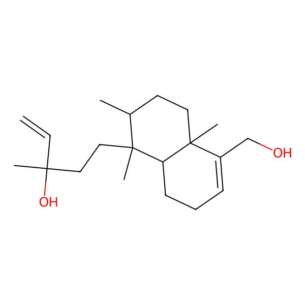 2D Structure of (3S)-5-[(1S,2R,4aS,8aR)-5-(hydroxymethyl)-1,2,4a-trimethyl-2,3,4,7,8,8a-hexahydronaphthalen-1-yl]-3-methylpent-1-en-3-ol