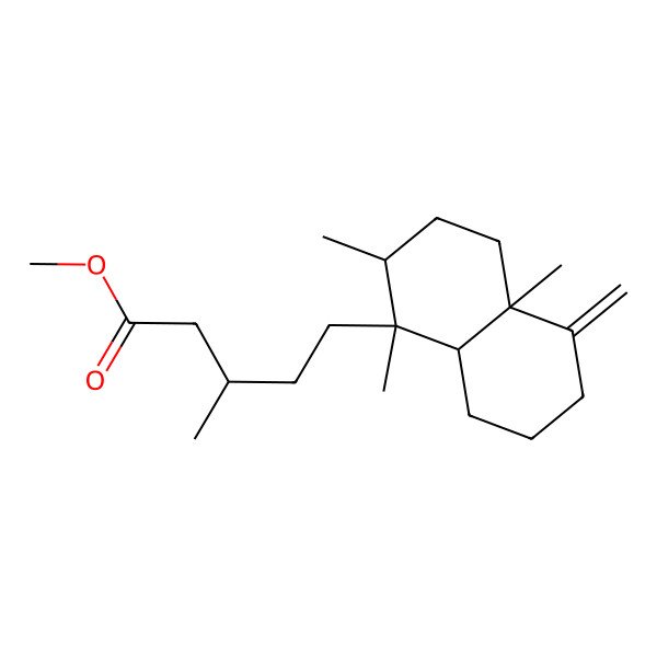 2D Structure of methyl 5-(1,2,4a-trimethyl-5-methylidene-3,4,6,7,8,8a-hexahydro-2H-naphthalen-1-yl)-3-methylpentanoate