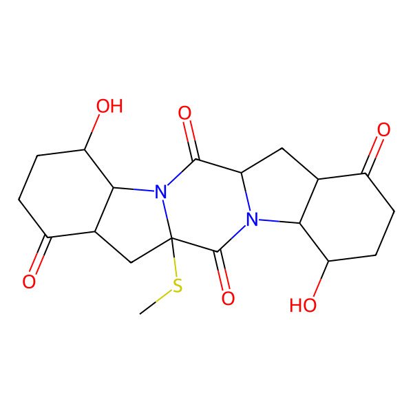 2D Structure of 5,15-Dihydroxy-1-methylsulfanyl-3,13-diazapentacyclo[11.7.0.03,11.04,9.014,19]icosane-2,8,12,18-tetrone
