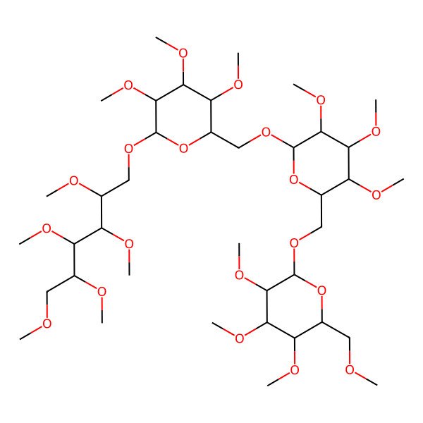 2D Structure of 3,4,5-Trimethoxy-2-(methoxymethyl)-6-[[3,4,5-trimethoxy-6-[[3,4,5-trimethoxy-6-(2,3,4,5,6-pentamethoxyhexoxy)oxan-2-yl]methoxy]oxan-2-yl]methoxy]oxane