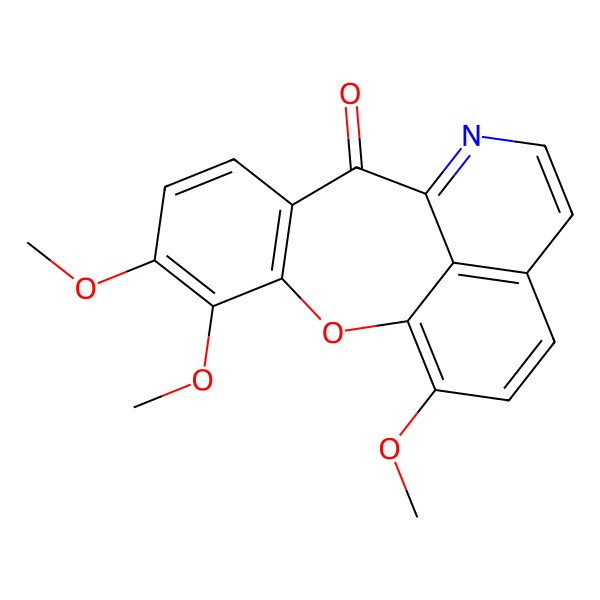 2D Structure of 4,5,17-Trimethoxy-2-oxa-11-azatetracyclo[8.7.1.03,8.014,18]octadeca-1(17),3(8),4,6,10,12,14(18),15-octaen-9-one