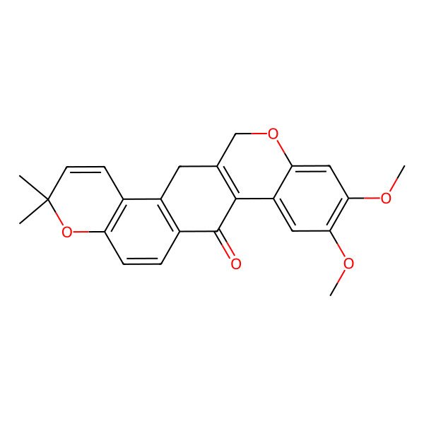 2D Structure of 17,18-Dimethoxy-7,7-dimethyl-8,21-dioxapentacyclo[12.8.0.03,12.04,9.015,20]docosa-1(14),3(12),4(9),5,10,15,17,19-octaen-13-one