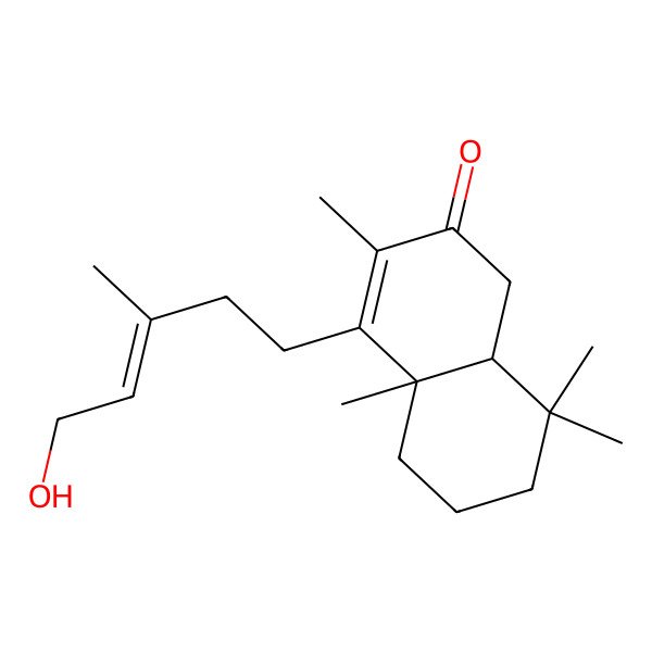 2D Structure of (4aR,8aR)-4-[(E)-5-hydroxy-3-methylpent-3-enyl]-3,4a,8,8-tetramethyl-5,6,7,8a-tetrahydro-1H-naphthalen-2-one