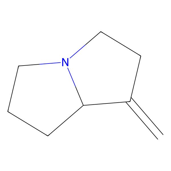 2D Structure of (7aS)-1-Methylenehexahydro-1H-pyrrolizine