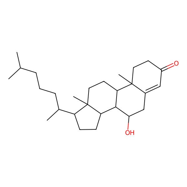2D Structure of 7beta-Hydroxycholest-4-en-3-one