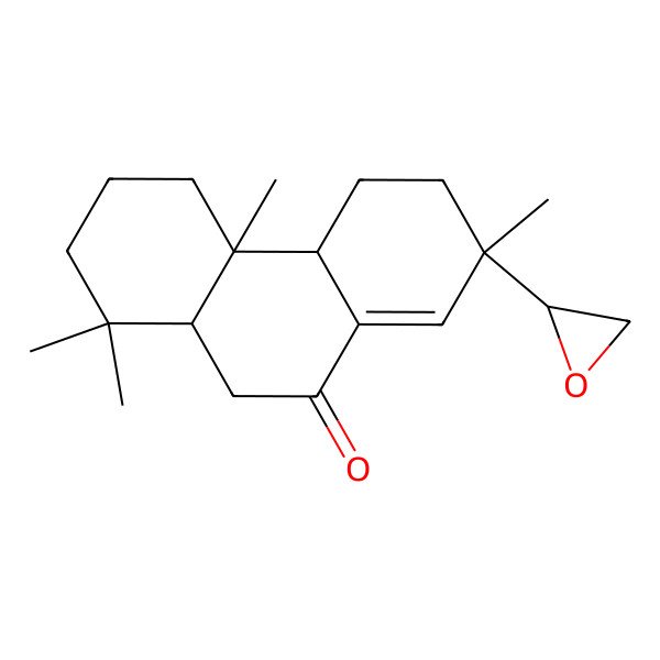 2D Structure of (4aR,4bS,7R,10aR)-1,1,4a,7-tetramethyl-7-[(2S)-oxiran-2-yl]-2,3,4,4b,5,6,10,10a-octahydrophenanthren-9-one