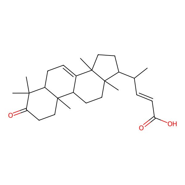 2D Structure of 4-(4,4,10,13,14-Pentamethyl-3-oxo-1,2,5,6,9,11,12,15,16,17-decahydrocyclopenta[a]phenanthren-17-yl)pent-2-enoic acid