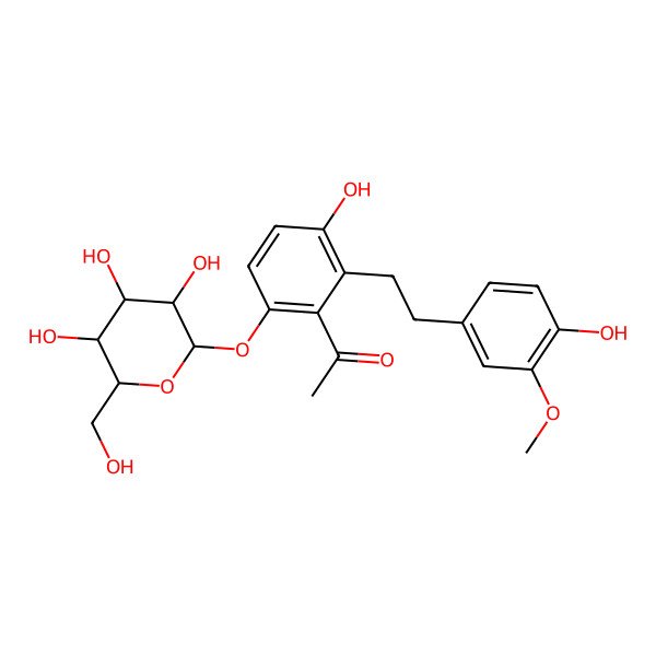 2D Structure of 1-[3-Hydroxy-2-[2-(4-hydroxy-3-methoxyphenyl)ethyl]-6-[3,4,5-trihydroxy-6-(hydroxymethyl)oxan-2-yl]oxyphenyl]ethanone