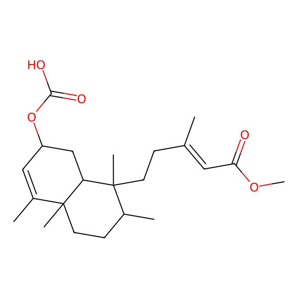 2D Structure of Methyl 5-(7-carboxyoxy-1,2,4a,5-tetramethyl-2,3,4,7,8,8a-hexahydronaphthalen-1-yl)-3-methylpent-2-enoate