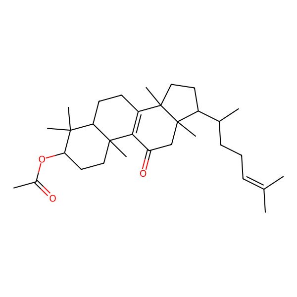 2D Structure of [4,4,10,13,14-Pentamethyl-17-(6-methylhept-5-en-2-yl)-11-oxo-1,2,3,5,6,7,12,15,16,17-decahydrocyclopenta[a]phenanthren-3-yl] acetate