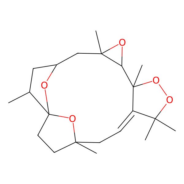 2D Structure of (1S,2S,4S,6R,8R,9R,13Z,16S)-2,6,9,12,12,16-hexamethyl-7,10,11,19,20-pentaoxapentacyclo[14.2.1.11,4.06,8.09,13]icos-13-ene