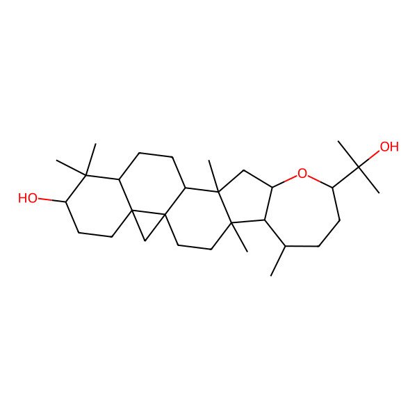 2D Structure of (1S,4R,5R,6R,9R,11S,13S,14R,17R,19S,22R)-9-(2-hydroxypropan-2-yl)-4,6,13,18,18-pentamethyl-10-oxahexacyclo[12.9.0.01,22.04,13.05,11.017,22]tricosan-19-ol