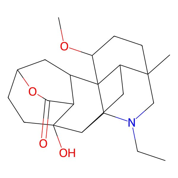 2D Structure of 8H-13,3,6a-Ethanylylidene-7,10-methanooxepino[3,4-i]-1-benzazocin-8-one, 1-ethyltetradecahydro-12a-hydroxy-6-methoxy-3-methyl-, (3R,6S,6aS,7R,7aS,10S,12aS,13S,13aR,15R)-