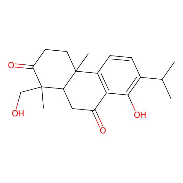 2D Structure of (1S,4aS,10aR)-8-hydroxy-1-(hydroxymethyl)-1,4a-dimethyl-7-propan-2-yl-3,4,10,10a-tetrahydrophenanthrene-2,9-dione