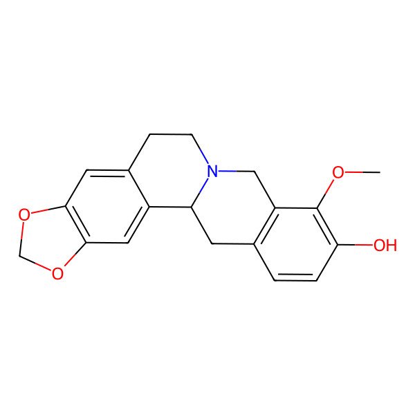 2D Structure of (1R)-16-methoxy-5,7-dioxa-13-azapentacyclo[11.8.0.02,10.04,8.015,20]henicosa-2,4(8),9,15(20),16,18-hexaen-17-ol
