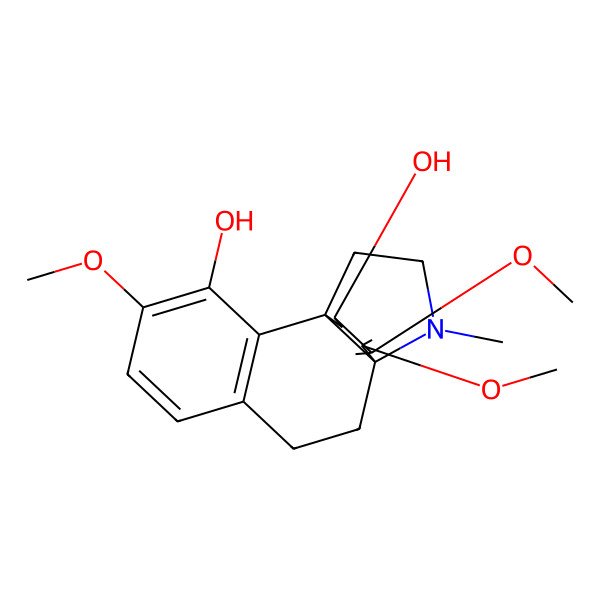 2D Structure of (1S,10S,13S)-4,11,12-trimethoxy-17-methyl-17-azatetracyclo[8.4.3.01,10.02,7]heptadeca-2(7),3,5,11-tetraene-3,13-diol
